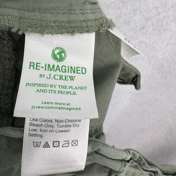 J.Crew Women's Size 4 Limited Edition Green Patchwork D-Ring Belted Shorts Beach - Picture 8 of 9